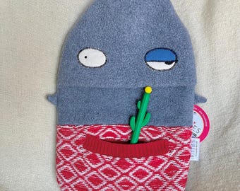 Handmade Monster Hot Water Bottle Cover with German Bottle
