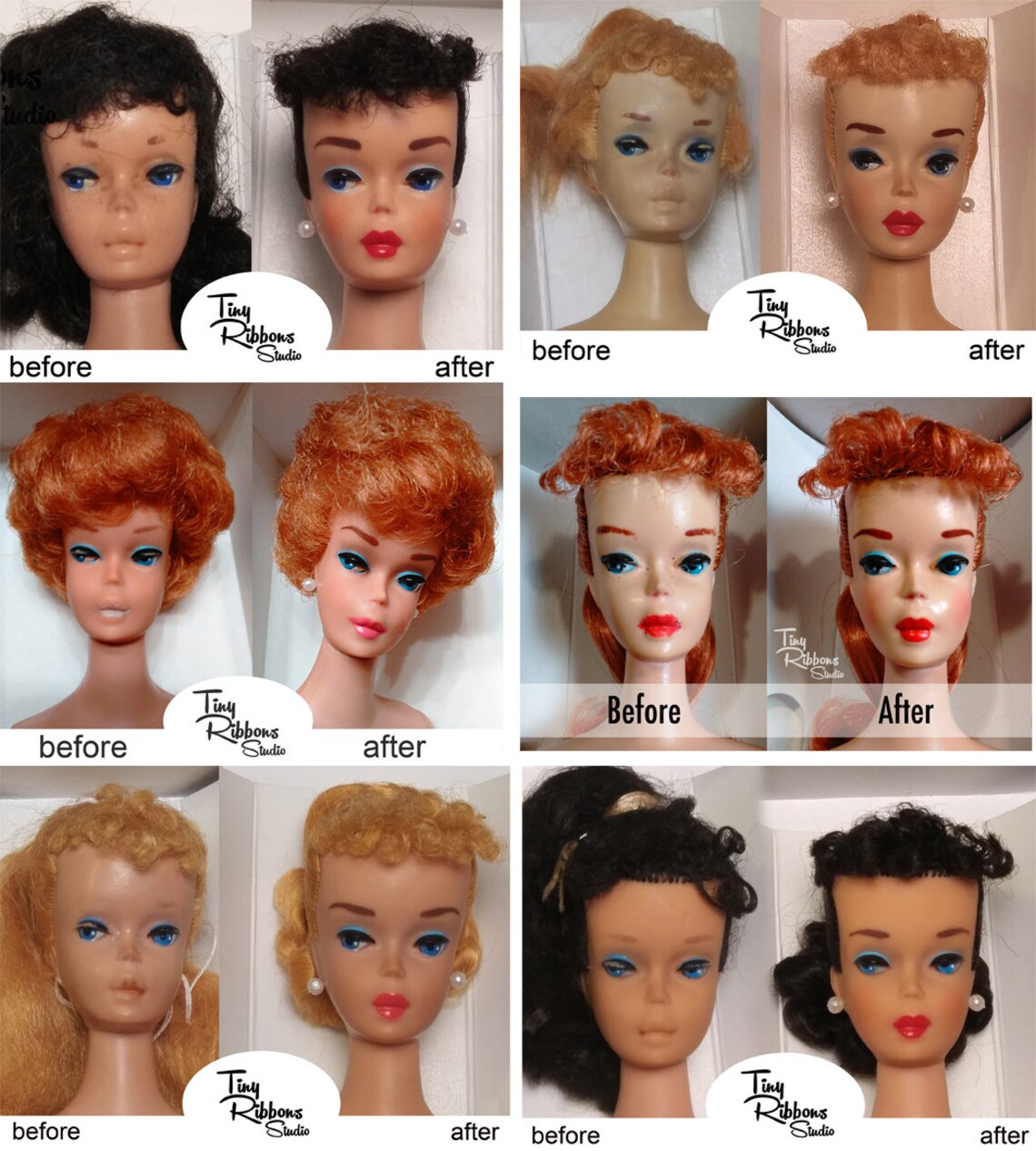 Barbie Doll Hair & Repaint Restoration Services Bubblecut Etsy
