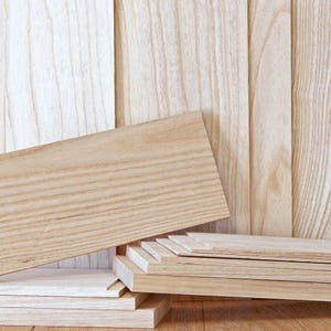 White Ash Solid Hardwood Unfinished for Crafts, DYI, Scroll Saw, Woodworking and Laser Engraving