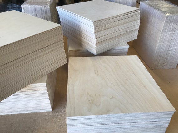 Baltic Birch Plywood B/BB Thickness 1/8" (3mm), 1/4" (6mm) & 1/2" (12mm) Wood for Laser Cutting and DIY Crafts Large Variety of Sizes