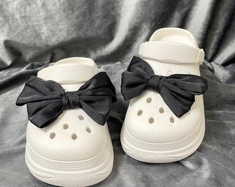Black Bow Tie Clog Charms,Shoe Charms,Shoe Accessories