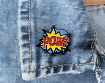 POW Comic Book Sound Effect Enamel Pin
