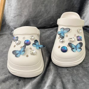 Schmetterling Kristallstein Perlen Clog Charms, Schuh Anhänger, Schuh Zubehör