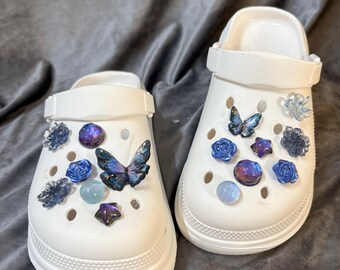 Blue Butterfly Clog Charms,Shoe Charms,Shoe Accessories
