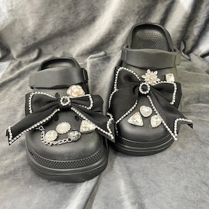Kristallperlen Fliege Clog Charms, Schuhanhänger, Schuhzubehör
