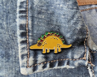 Tacosaurus Taco Dinosaur Enamel Pin