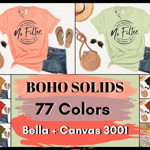 77 Colors Bella Canvas 3001 Mockups, TShirt Mockup Bundle, 3001 Bella Canvas Bundle, POD Mockup, Best Print on Demand T-Shirt Mockup Bundle