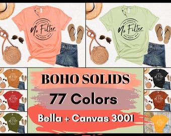 77 Colors Bella Canvas 3001 Mockups, TShirt Mockup Bundle, 3001 Bella Canvas Bundle, POD Mockup, Best Print on Demand T-Shirt Mockup Bundle