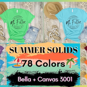 78 Colors Bella Canvas 3001 Mockups, TShirt Mockup Bundle, 3001 Bella Canvas Bundle, POD Mockup, Best Print on Demand T-Shirt Mockup Bundle