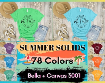 78 Colors Bella Canvas 3001 Mockups, TShirt Mockup Bundle, 3001 Bella Canvas Bundle, POD Mockup, Best Print on Demand T-Shirt Mockup Bundle