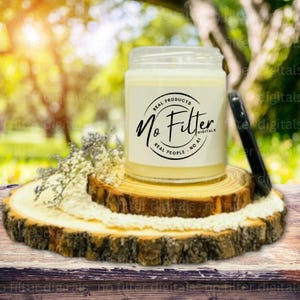 5 mockups de velas Printify de 9 onças com 3 mockups de velas estilo de vida, 1 tabela de tamanhos e 1 lista de informações de perfil de aroma JPEGs POD Candle Mockups