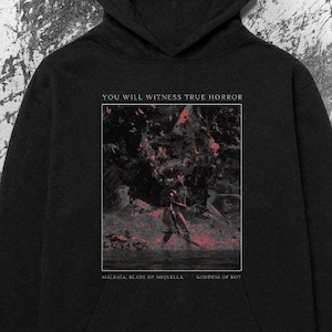 Malenia Elden Ring Hoodie: Dark Fantasy Warrior Graphic