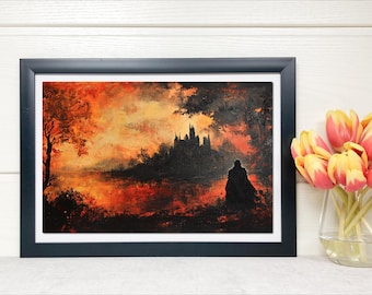 Elden Ring Wall Art, Elden Ring Landscape Rolled Poster, Elden Ring Print, Wall Hanging Dark Aesthetic Gift Art. Gothic Wall Art