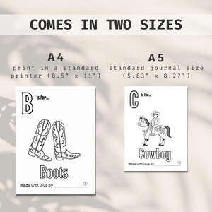 Baby Shower ABC Book for a Cowboy Baby Shower, Fun Baby Shower Activity for a Western themed Baby Shower,