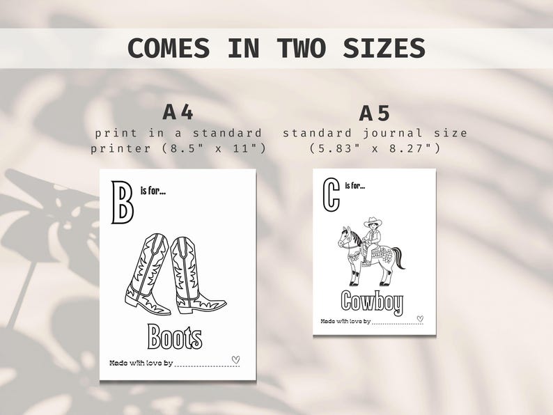 Baby Shower ABC Book for a Cowboy Baby Shower, Fun Baby Shower Activity for a Western themed Baby Shower,