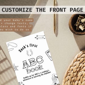 Baby Shower ABC Book for a Cowboy Baby Shower, Fun Baby Shower Activity for a Western themed Baby Shower