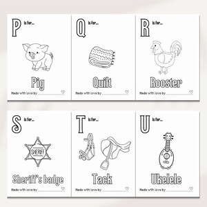 Baby Shower ABC Book for a Cowboy Baby Shower, Fun Baby Shower Activity for a Western themed Baby Shower,