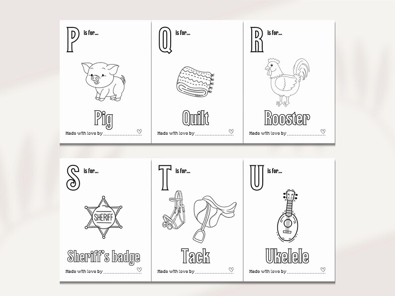 Baby Shower ABC Book for a Cowboy Baby Shower, Fun Baby Shower Activity for a Western themed Baby Shower,