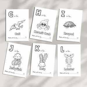 Baby Shower ABC book for an Ocean Baby Shower, Mermaid Baby Shower, Cute Ocean Animals ABC Coloring Pages, Baby Shower Keepsake, Ocean Baby Shower ABC, Ocean ABC, Ocean and Sea theme, Under the Sea Baby Shower, Under the Sea ABC, Under the Sea Alphabet, Seahorse, Jellyfish, Starfish, Baby's First ABC Coloring Pages, Baby Shower Keepsake, Gender Neutral, Boy Baby Shower, Girl Baby Shower, Baby Shower Game Printable, Baby Shower Activity Ideas, Personizable ABC book, Customizable ABC Book