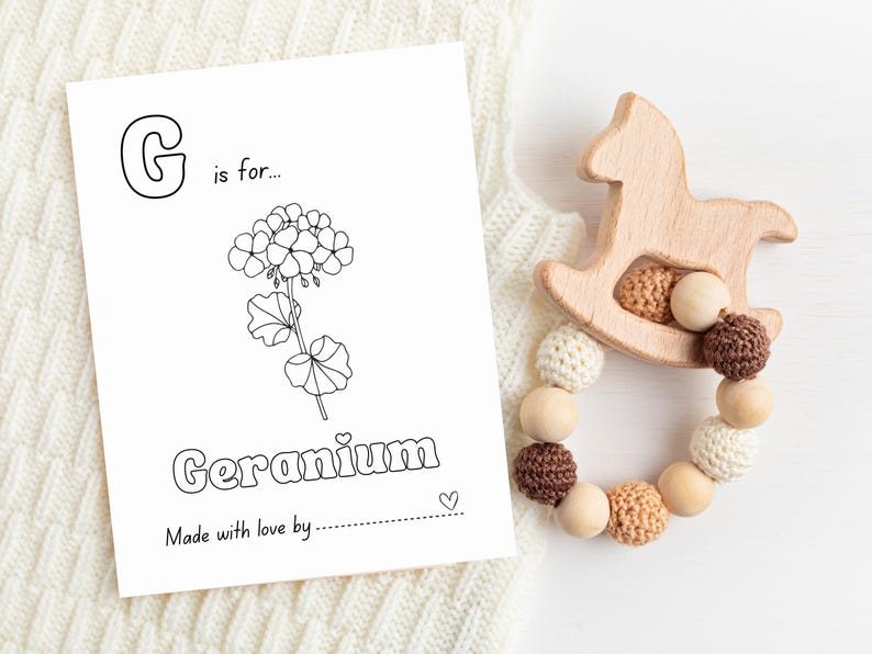 Baby in Bloom Baby Shower ABC Coloring Book Activity, Baby's first ABC Book with a flower theme, Wildflower themed Baby Shower Game, ABC Coloring Pages with flowers for a Spring Baby Shower