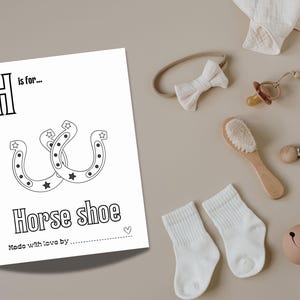 Baby Shower ABC Book for a Cowboy Baby Shower, Fun Baby Shower Activity for a Western themed Baby Shower,