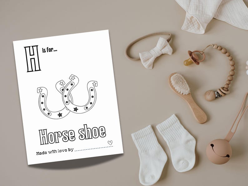 Baby Shower ABC Book for a Cowboy Baby Shower, Fun Baby Shower Activity for a Western themed Baby Shower,