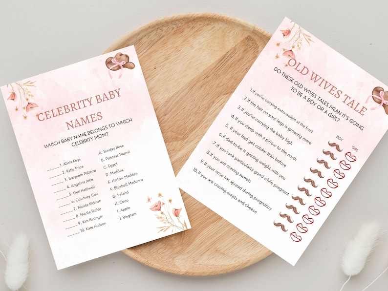 Floral Cowgirl Baby Shower Games Bundle: 35 Printable Western Party Floral Cowgirl Baby Shower Games Bundle: 35 Printable Western Party