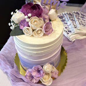 Custom Cake Topper - Your Forever Floral Keepsake! Custom Sola Wood Flower Cake Topper Hand-painted, Weddings | Showers | Events | Cakes