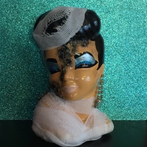 Cleopatra Mummy Glamour Ghoul Head Vase ~ Monster Pinup with Rotting Flesh , Ready to Ship!