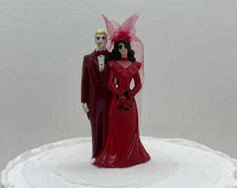 Beetlejuice & Lydia Inspired Fan Art Wedding Cake Topper ~ Ready to Ship