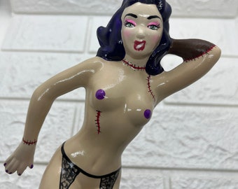 FrankenHooker Nude Painted Pinup Figurine ~ Ready to Ship