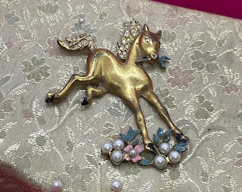 Upcycled Vintage Jewelry Box w. Vintage Horse Jewelry Addition