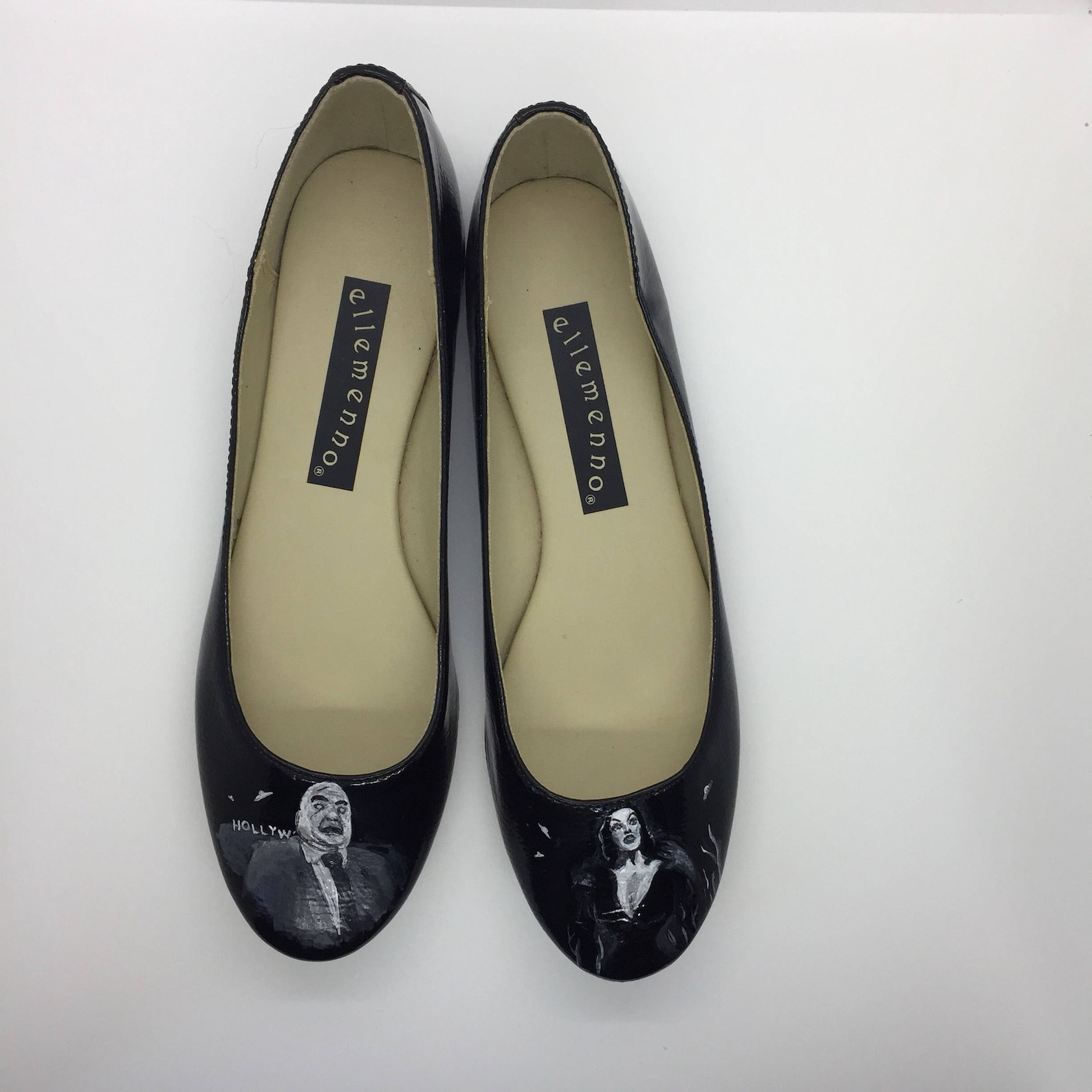 plan 9 ed wood inspired hand painted ballet flat shoes 8m plan 9 ed wood inspired hand painted ballet flat shoes 8m