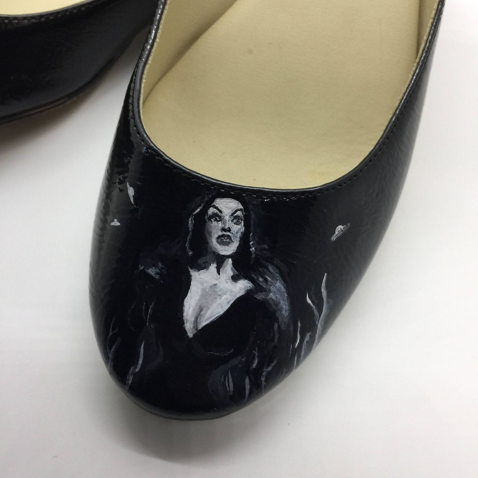 plan 9 ed wood inspired hand painted ballet flat shoes 8m plan 9 ed wood inspired hand painted ballet flat shoes 8m