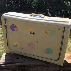 Retro Barbie Accessories Inspired Painted Vintage Suitcase