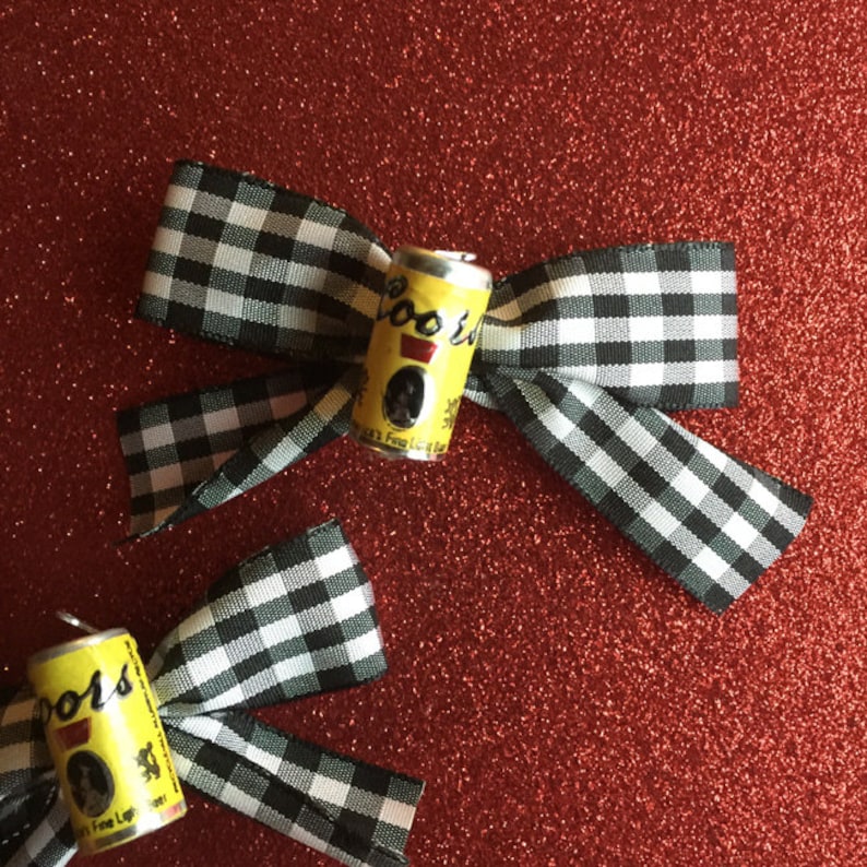 Beer Bows Coors Beer Cans Custom Color Hair Bows image 2