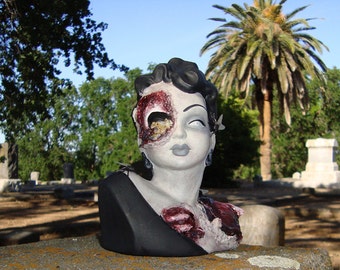 Zombie Head Vase or Bust . Custom Made Beauty and Brains... Made to Order