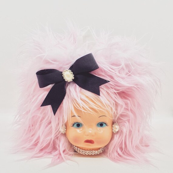 Miss Tissue Head . Retro Doll Face Tissue Box Cover Custom Etsy