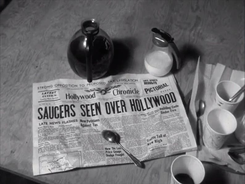 Plan 9 Ed Wood Inspired Hand Painted Ballet Flat Shoes 8M