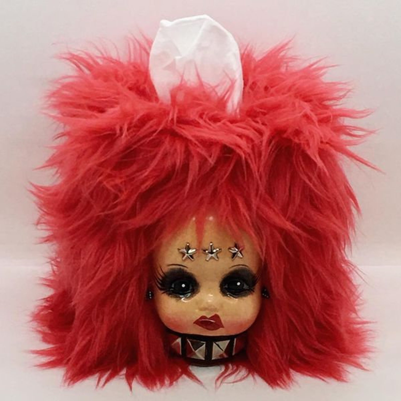 Miss Tissue Head . Retro Doll Face Tissue Box Cover Custom Etsy