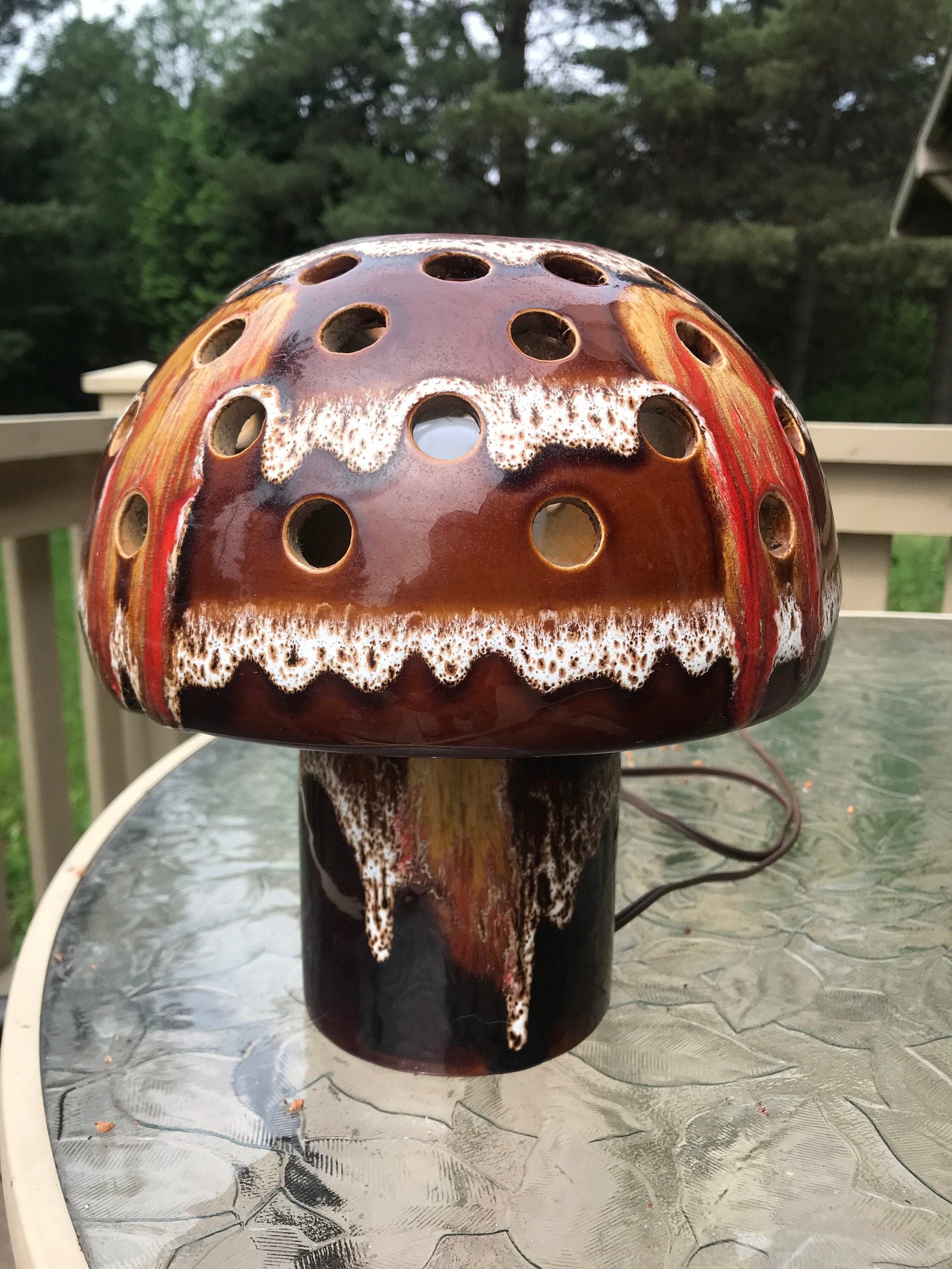 Rare Chalvignac Mushroom Lamp - Etsy