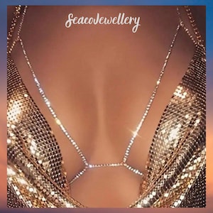 Sexy Rhinestone Bra Chain – Sparkling Body Jewelry for Women, Party Festival Accessory