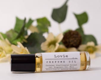 Lovie | Roll On Perfume | Fragranced Oil Perfume | Perfume Oil | Apothecary Scents | Fatty's Soap Co. | Gifts Under 10