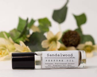 Sandalwood | Roll On Perfume | Fragranced Oil Perfume | Perfume Oil | Apothecary Scents | Fatty's Soap Co. | Gifts Under 10