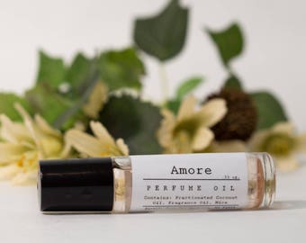 Amore | Roll On Perfume | Fragranced Oil Perfume | Perfume Oil | Apothecary Scents | Fatty's Soap Co. | Gifts Under 10