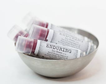 Enduring | Natural Lip Balm | Beeswax Balm | Tinted Lip Balm | Cocoa Butter Lip Balm | Fatty's Soap Co.