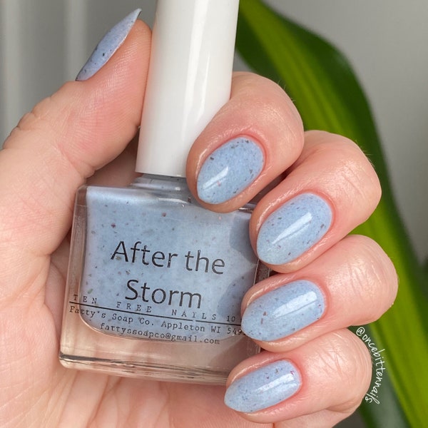 After the Storm - Indie Nail Polish - 5 Free Polish - One of a Kind Fingernail Polish - New Round Bottles
