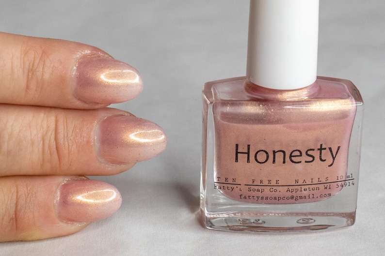 Honesty Indie Nail Polish 5 Free Polish One of a Kind Fingernail Polish New Round Bottles image 2