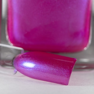 Fuchsia Indie Nail Polish 10 Free Polish One of a Kind Fingernail Polish image 1