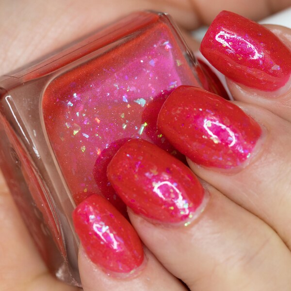 Cherry On Top - Indie Nail Polish - 5 Free Polish - One of a Kind Fingernail Polish - New Round Bottles